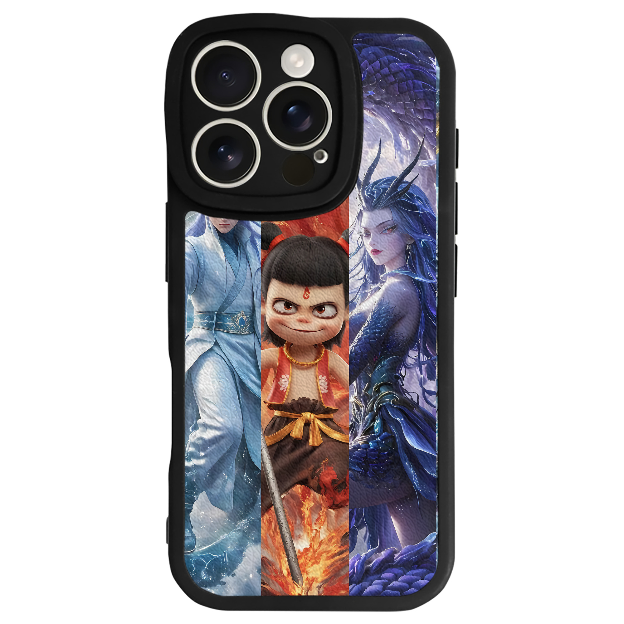 （画像用） Ne Zha 2 ナタ 魔童の大暴れ 【iPhone 16シリーズ対応】シリコンスマホケース（レザー調） 材質：シリコン
